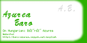 azurea baro business card